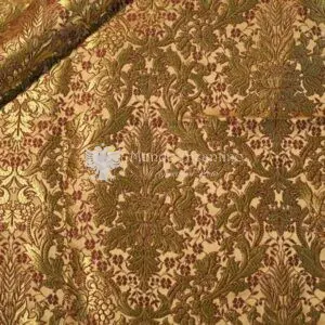 tessuto damascato I 06 104 oro ricamo oro bordeaux