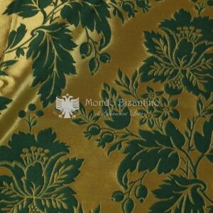 tessuto damascato I 45 109 oro disegno verde