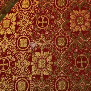 tessuto damascato Ι 4 107 bordeaux ricamo oro