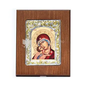 madonna della tenerezza fondo oro riza argento