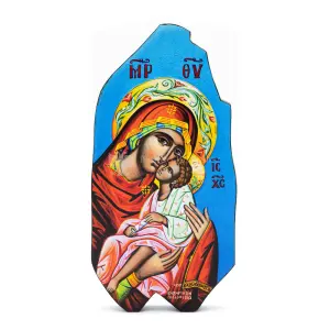 icona litografata madonna della tenerezza bordi smussati