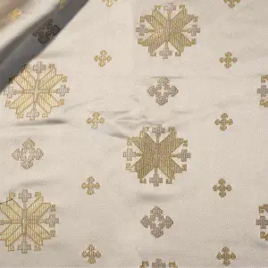 tessuto damascato I 30 101 bianco motivi oro