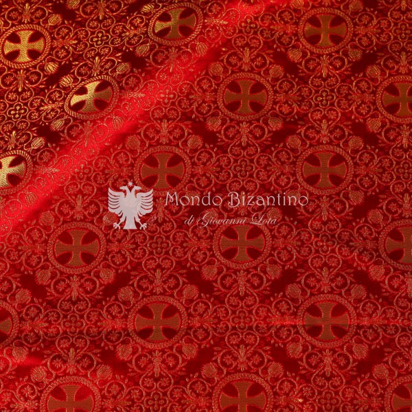 tessuto damascato I 37 106 rosso disegno oro