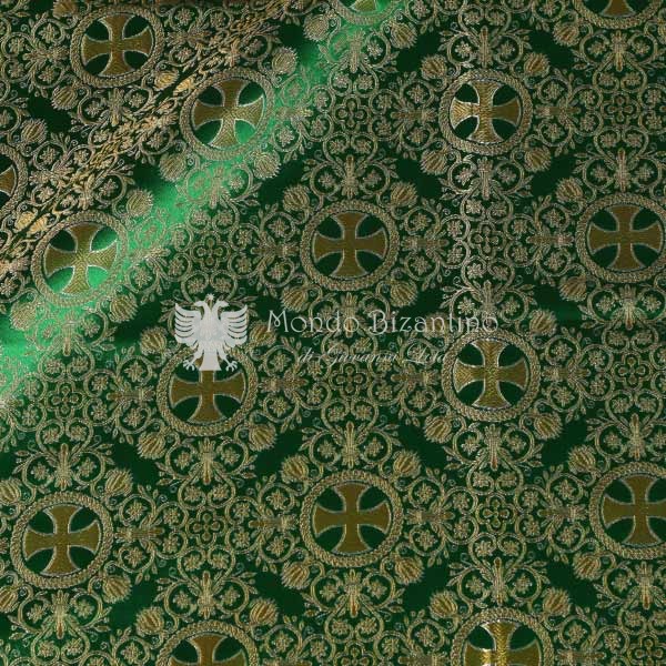 tessuto damascato I 37 109 verde disegno oro