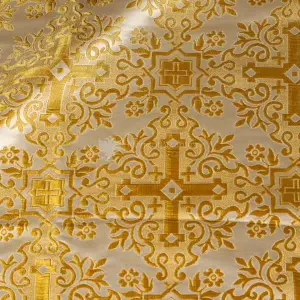 tessuto damascato I 40 101 avorio ricami oro