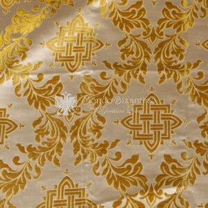 tessuto damascato I 42 101 bianco disegno oro