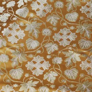tessuto damascato I 48 103 oro motivo floreale argento