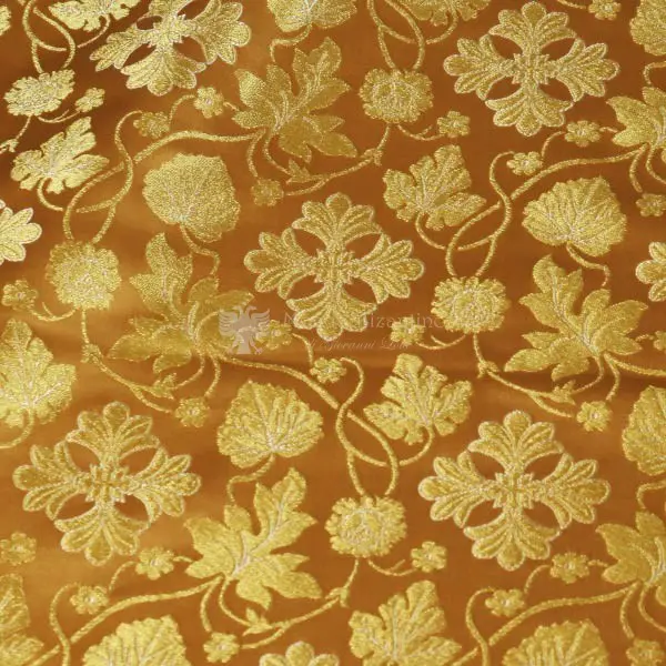 tessuto damascato I 48 104 oro motivo floreale