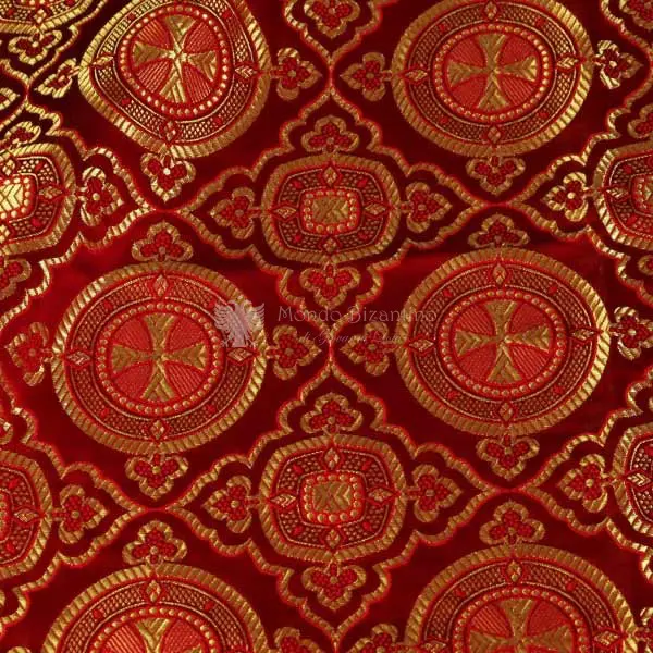 tessuto damascato I 51 109 bordeaux ricami oro rosso