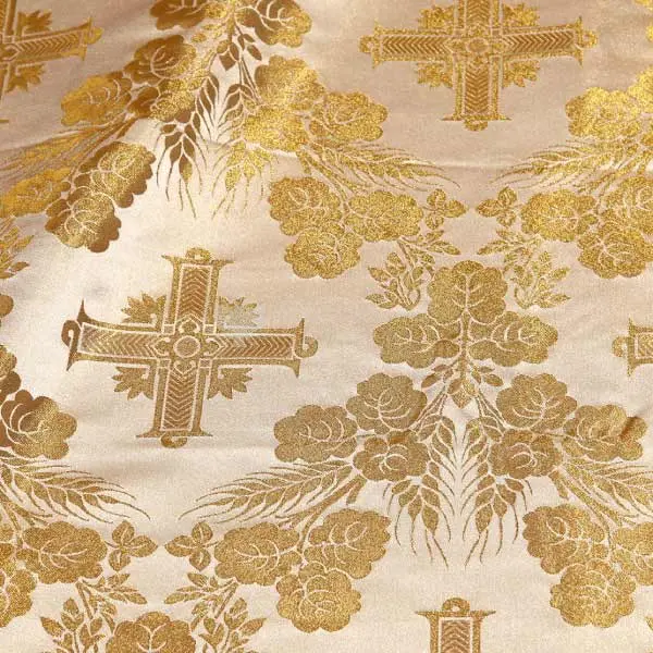 tessuto damascato I 66 103 avorio oro