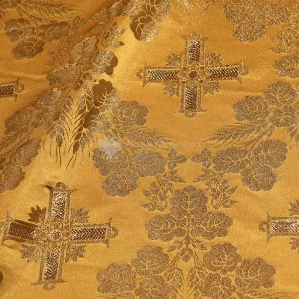 tessuto damascato I 66 111 giallo oro
