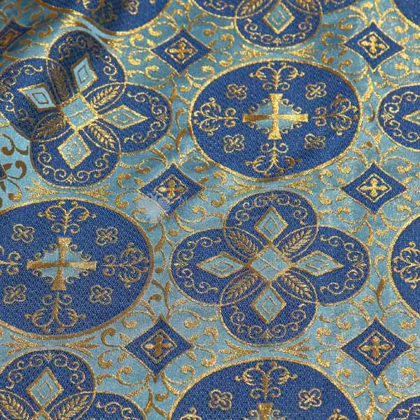 tessuto damascato I 67 114 celeste blu