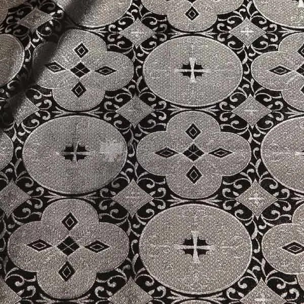 tessuto damascato I 67 117 nero argento