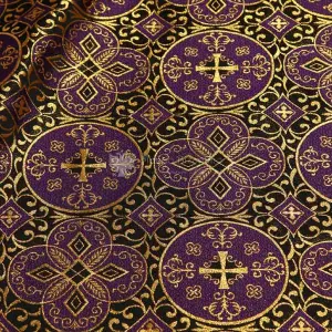 tessuto damascato I 67 119 nero viola