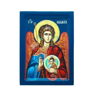 icona dipinta a mano san michele arcangelo cm 30x22 1