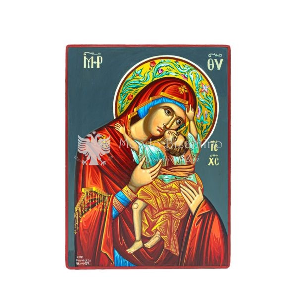 icona madonna della tenerezza dipinta a mano cm 38x28 1