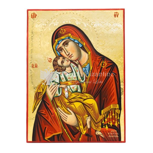 icona madonna della tenerezza oro 24 kt cm 30x22 1