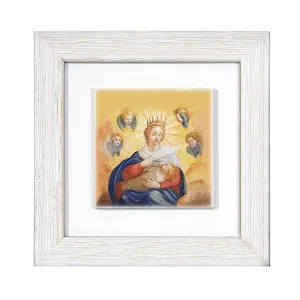mattonella ceramica cornice bianca personalizzata MC1aP