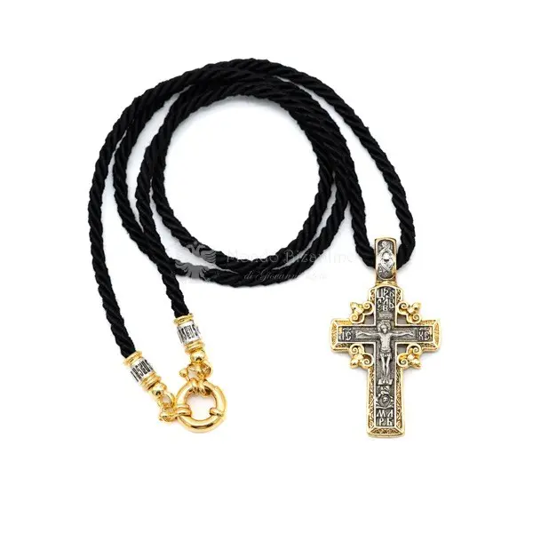Croce Bicroma con Cristo e Serafino cm 5,5x3