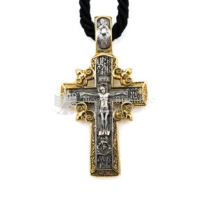 Croce Bicroma con Cristo e Serafino cm 5,5x3 (2)