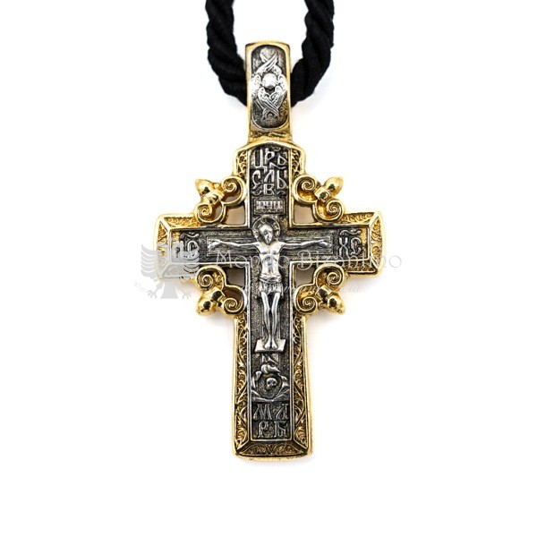 Croce Bicroma con Cristo e Serafino cm 5,5x3 (2)
