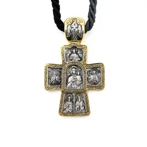 Croce Bicroma con Madonna cm 5x3 (2)