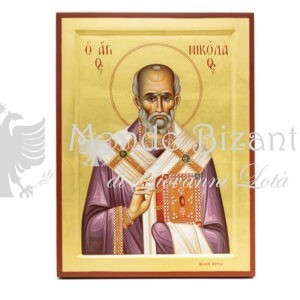 icona dipinta a mano del monte athos san nicola
