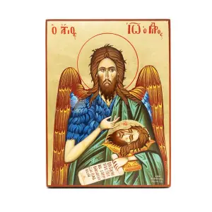 icona dipinta a mano san giovanni battista