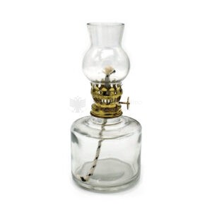 lampada per cera liquida vetro trasparente cm 18